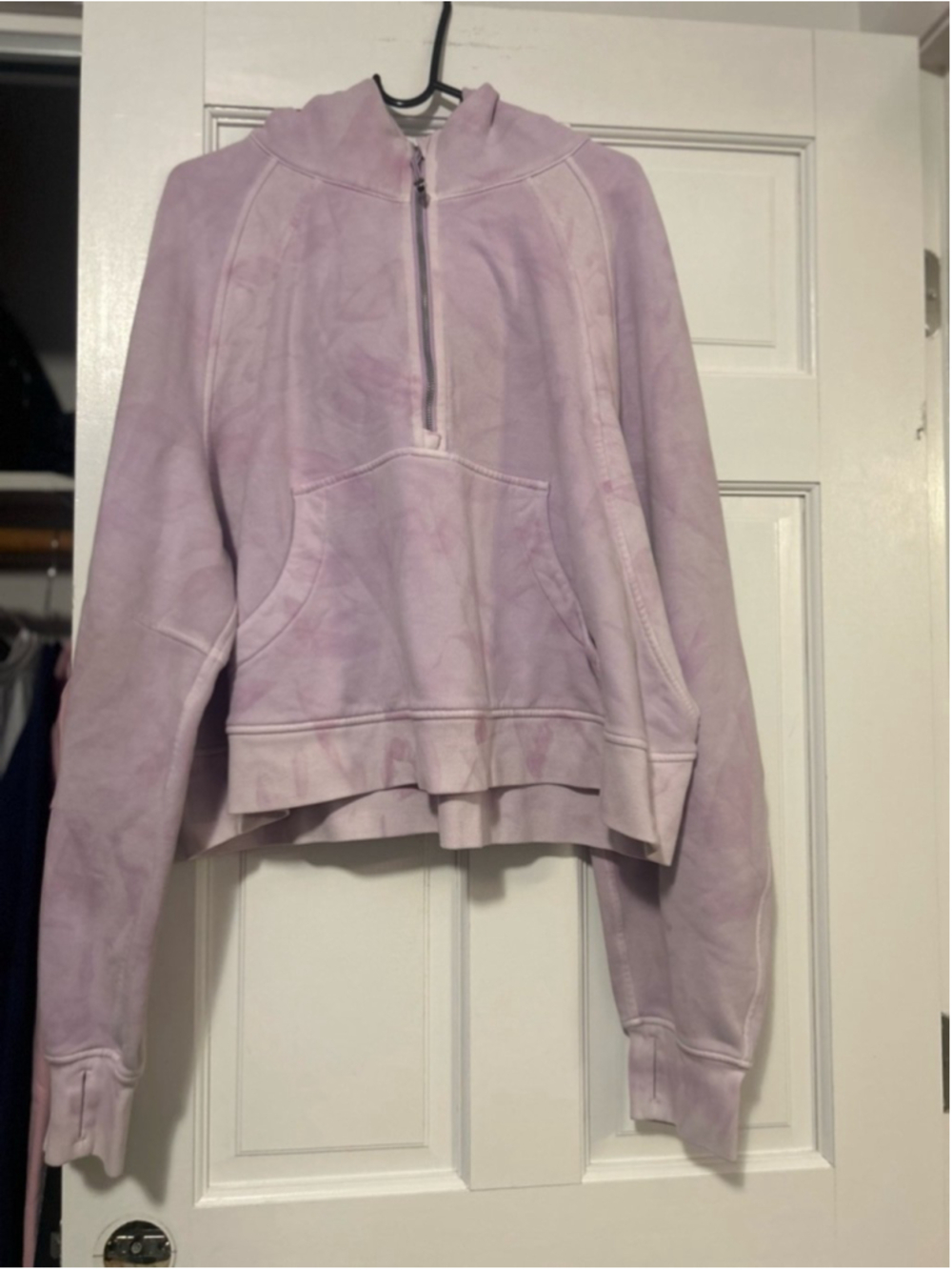 Lululemon Scuba Oversized Half-Zip Hoodie in a purple tie-dye XL /2xL - Picture 3 of 6